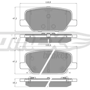 TOMEX Brakes TX 60-06 - Bremsbelagsatz, Scheibenbremse Ausverkauf